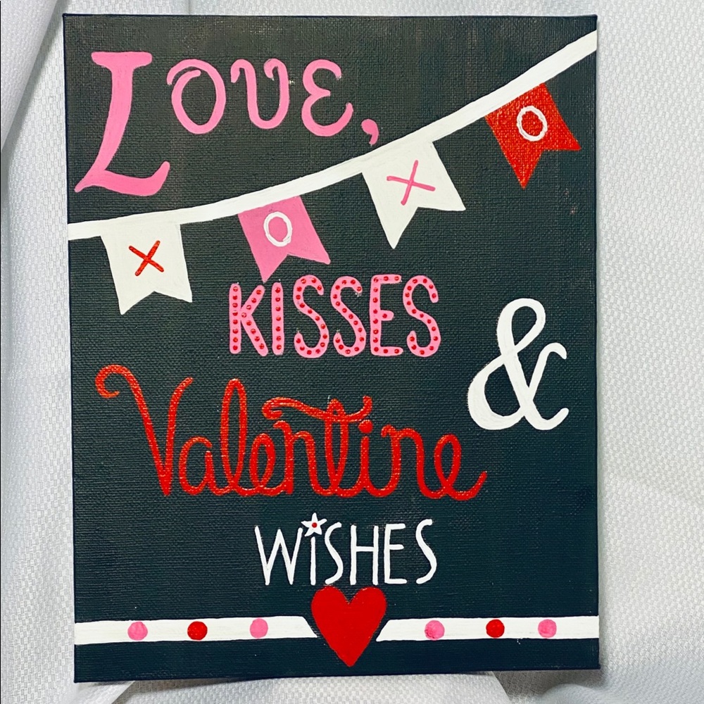 Valentines Canvas Painting 8” x 10”
